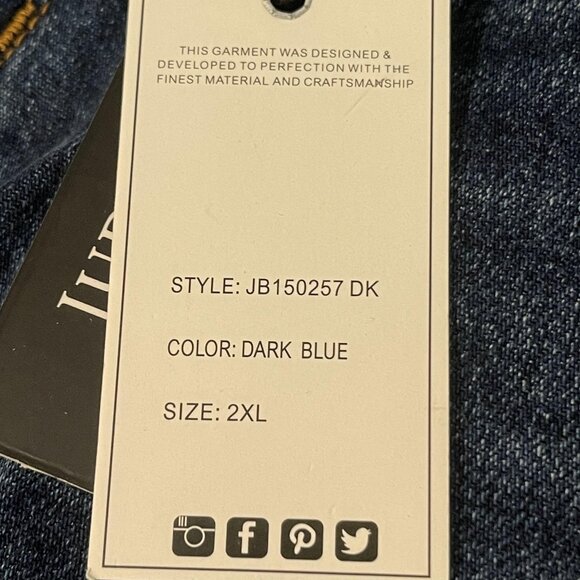 Judy Blue Shorts Womens 2XL Blue Jean High Waist Rigid Front Raw Hem New Tags - Picture 3 of 9
